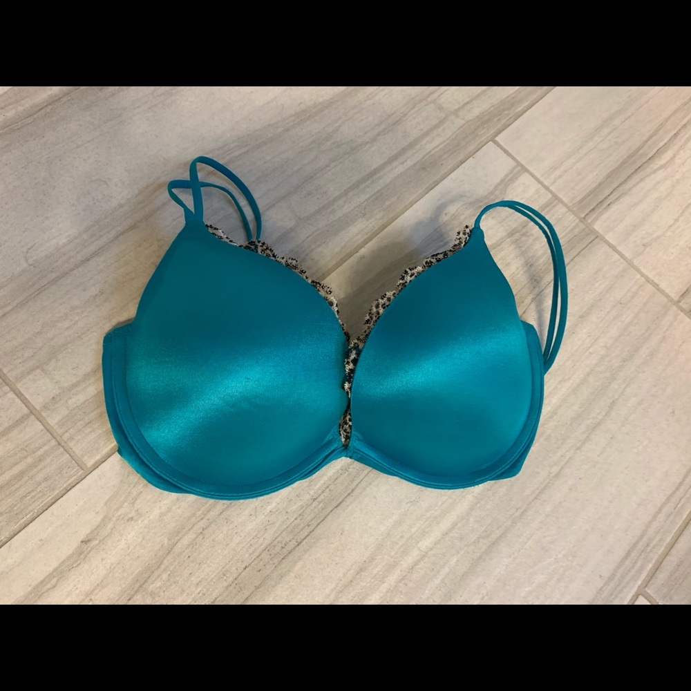 Teal + Leopard 34D Victoria’s St Very Sexy Push-up